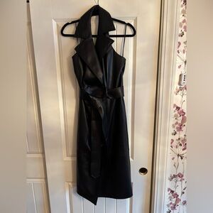 INC International Concept Black Leather Dress